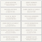 Autocollant étiquette de adresse invité mariage pe (Devant)