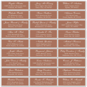 Autocollant étiquette de adresse invité mariage pe