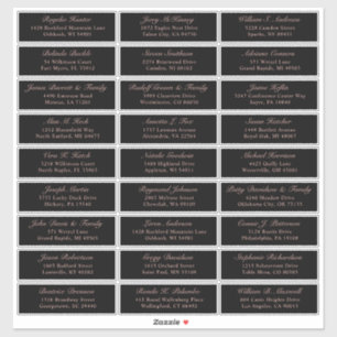 Autocollant étiquette de adresse invité mariage pe