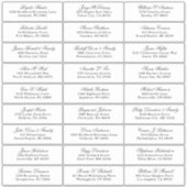 Autocollant étiquette de adresse invité mariage pe (Devant)