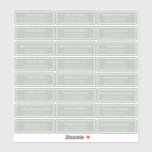 Autocollant étiquette de adresse invité mariage pe<br><div class="desc">Facile à personnaliser,  sauge couleur noms et adresses / mariage individuel expédition autocollants étiquette de adresse pour les invités.</div>