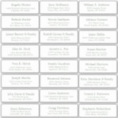 Autocollant étiquette de adresse invité mariage pe (Devant)