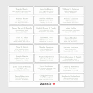 Autocollant étiquette de adresse invité mariage pe
