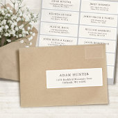 Autocollant étiquette de adresse invité mariage pe