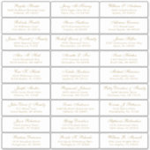 Autocollant étiquette de adresse invité mariage pe (Devant)