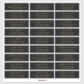 Autocollant étiquette de adresse invité mariage pe (Feuille)