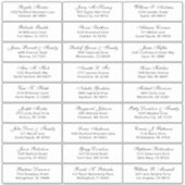 Autocollant étiquette de adresse invité mariage pe (Devant)