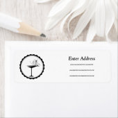 Autocollant étiquette de adresse personnalisé Mart (En situation)