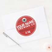 Autocollant Étiquette de bière personnalisé de Gar (Enveloppe)