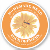 Autocollant Étiquette de bouteille de viande fait  (Devant)