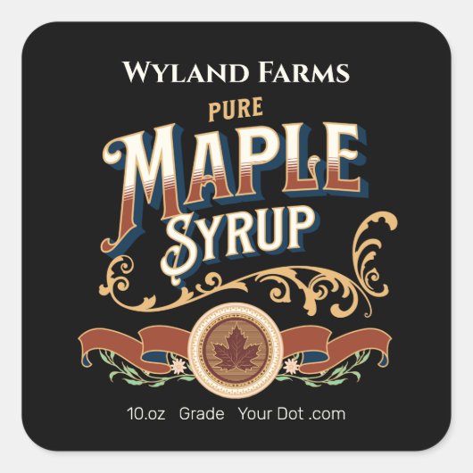 Autocollant Étiquette de bouteille d'érable person (Devant)