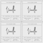 Autocollant étiquette de chandelle moderne transpa (Devant)