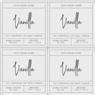 Autocollant étiquette de chandelle moderne transpa