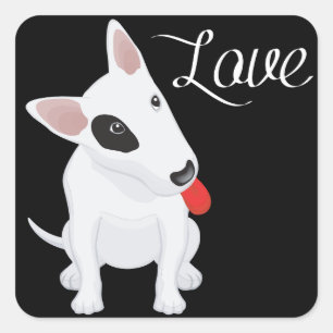 Autocollant / Étiquette de chiot Bull Terrier