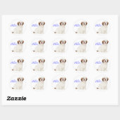 Autocollant / Étiquette de chiot Lhasa Apso (Feuille)