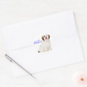 Autocollant / Étiquette de chiot Lhasa Apso (Enveloppe)