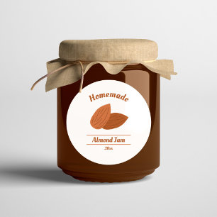 Autocollant Étiquette de confiture d'amande fait m