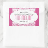 Autocollant étiquette de confiture Rhubarb (Sac)