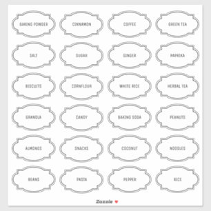 Autocollant Étiquette de cuisine Customisée modern