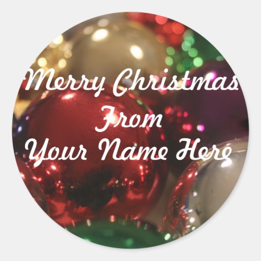 Autocollant Étiquette de Noël (Devant)