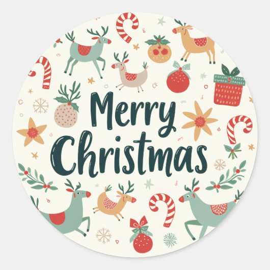 autocollant étiquette de Noël (Devant)