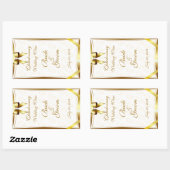 Autocollant Étiquette de vin Mariage or et dentell (Feuille)