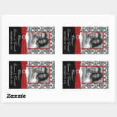 Autocollant Étiquette de vin rouge, noir, blanc Da (Feuille)