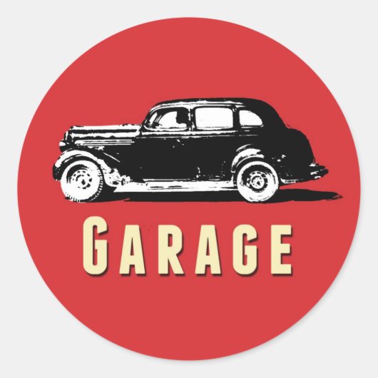 Autocollant Étiquette de voiture de garage mobile  (Devant)