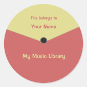 Autocollant Étiquette du centre Étiquette d'enregi (Devant)