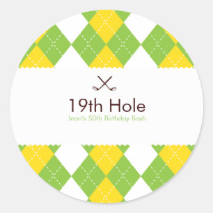 Autocollant Étiquette Jacquard golf