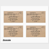 Autocollant Étiquette Kraft fait maison pour savon (Feuille)