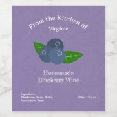 Autocollant Étiquette Kraft & Rustic Blueberry (Étiquettes simples)