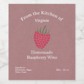 Autocollant Étiquette Kraft & Rustic Raspberry (Étiquettes simples)