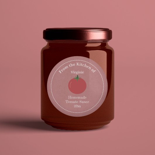 Autocollant Étiquette Kraft & Rustic Tomato Sauce