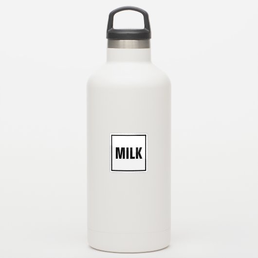Autocollant étiquette « LAIT » – Design minimalist (Gourde)