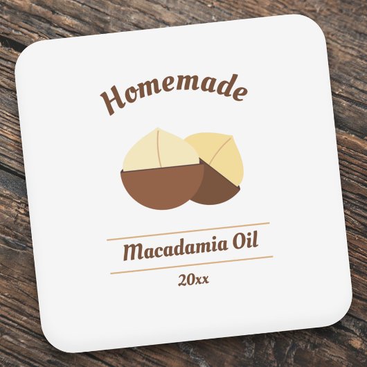 Autocollant Étiquette Macadamia Oil