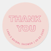 Autocollant Étiquette Merci Gras Contour (Devant)