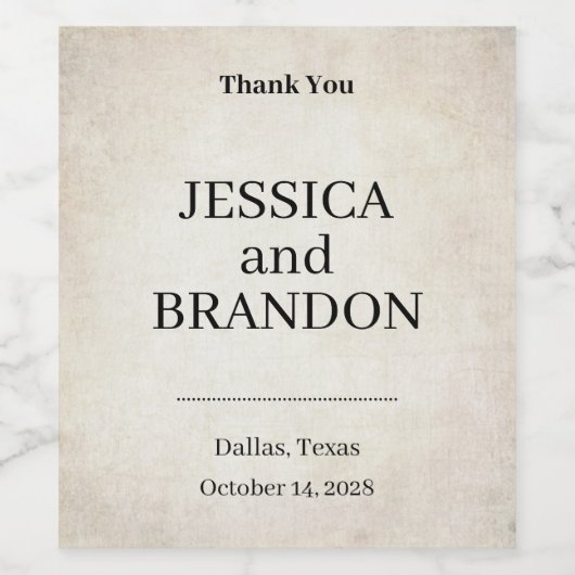 Autocollant Étiquette Monogramme mariage (Étiquettes simples)