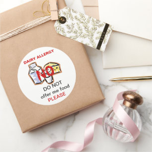 Autocollant Étiquette pour allergie aux aliments l