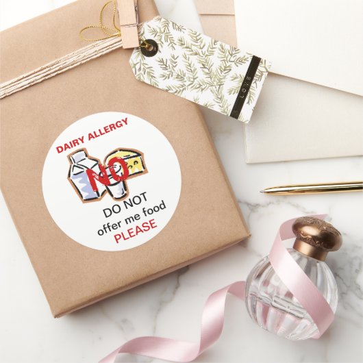 Autocollant Étiquette pour allergie aux aliments l (Cadeaux)