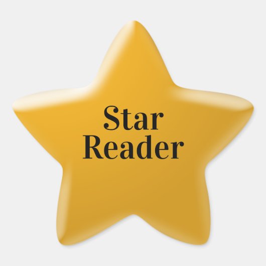 Autocollant Étoile d'Or Récompense de Lecture pour (Devant)