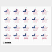 Autocollant étoile drapeau américain (Feuille)