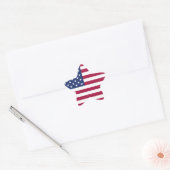 Autocollant étoile drapeau américain (Enveloppe)