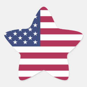 Autocollant étoile drapeau américain