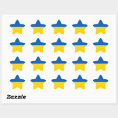 Autocollant étoile du drapeau de l'Ukraine (Feuille)
