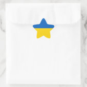 Autocollant étoile du drapeau de l'Ukraine (Sac)
