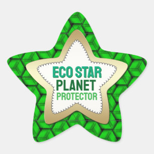 Autocollant Étoile Éco Protectrice de la Planète