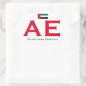 Autocollant Euro Oval des Émirats Arabes Unis (Sac)