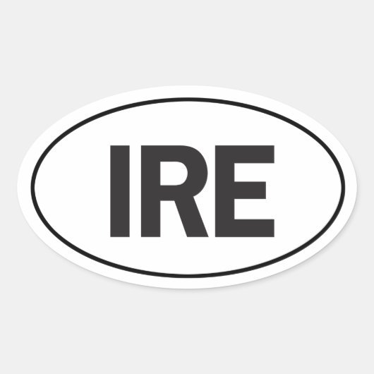 Autocollant Euro Oval Ireland (Devant)