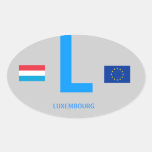 Autocollant euro-ovale Luxembourg*